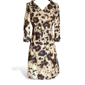 Valentino red Patterned Long Sleeve Coat